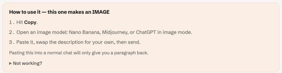 Step 6: Image prompts go into an image model